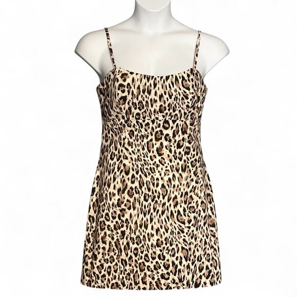 Avec Les Filles Leopard Print Mini Dress Jacket 2pc Set Sz 12 NWT Party Chic - Picture 6 of 13